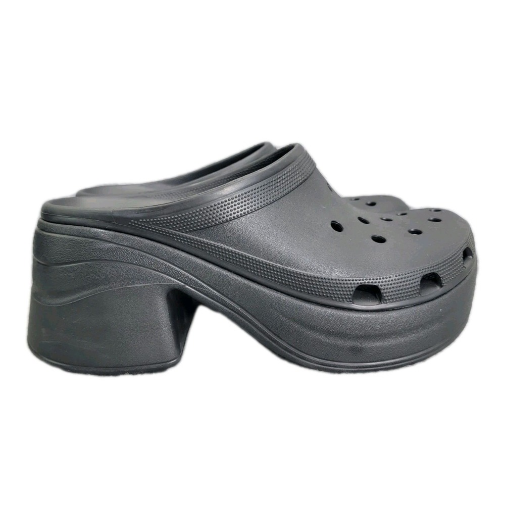 Crocs Siren Clog Black Slip On Platform Mule Mens 11 Womens 13 208547-001